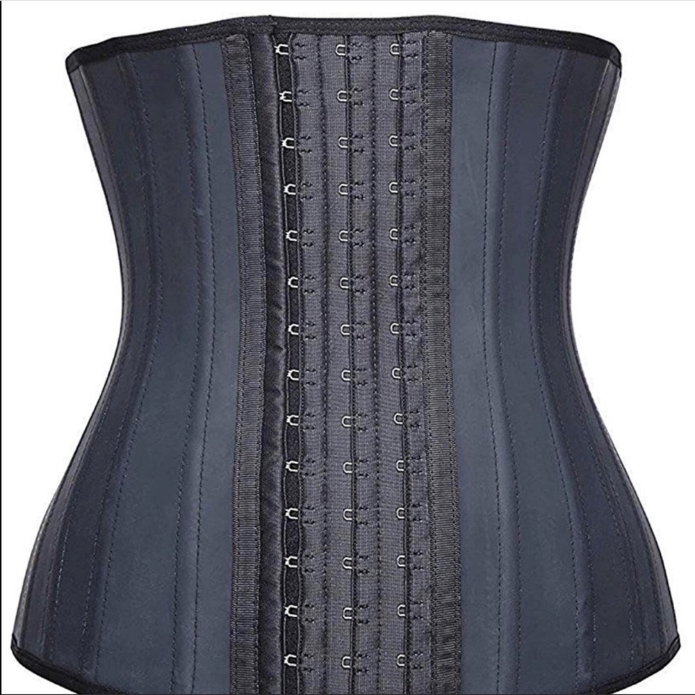 BLACK Latex Waist Trainer - XL
